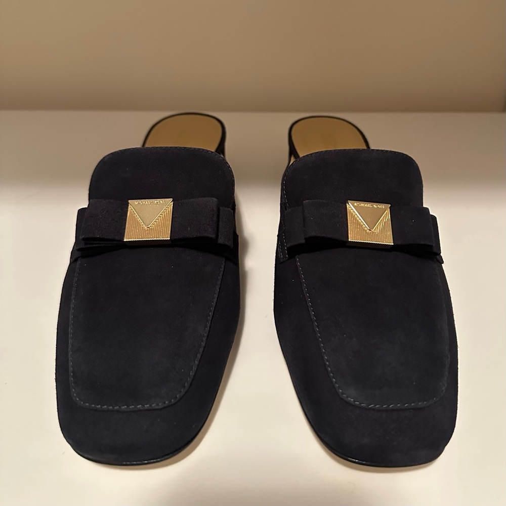 MK Caroline Mule in Navy Suede - Picture 3 of 8